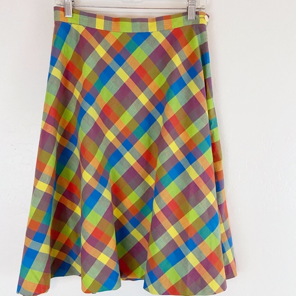 Orvis Dresses & Skirts - Vintage Orvis 80s Plaid Skirt Knee Length Full